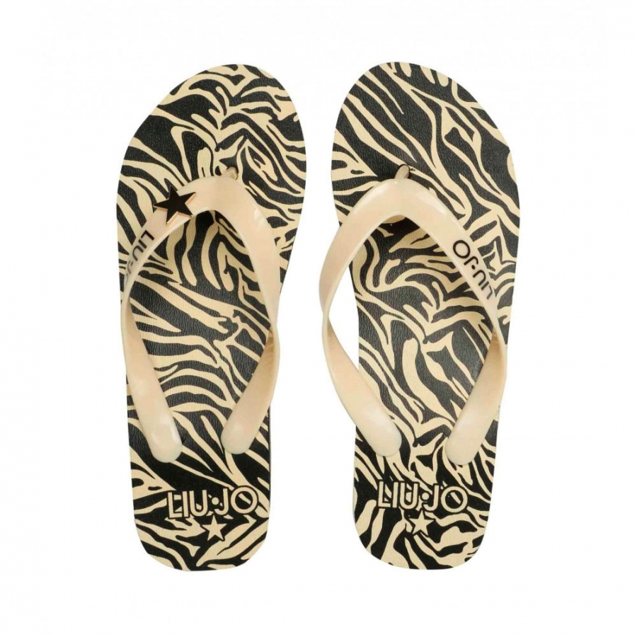 hohe-naturliche-zebra-flip-flops