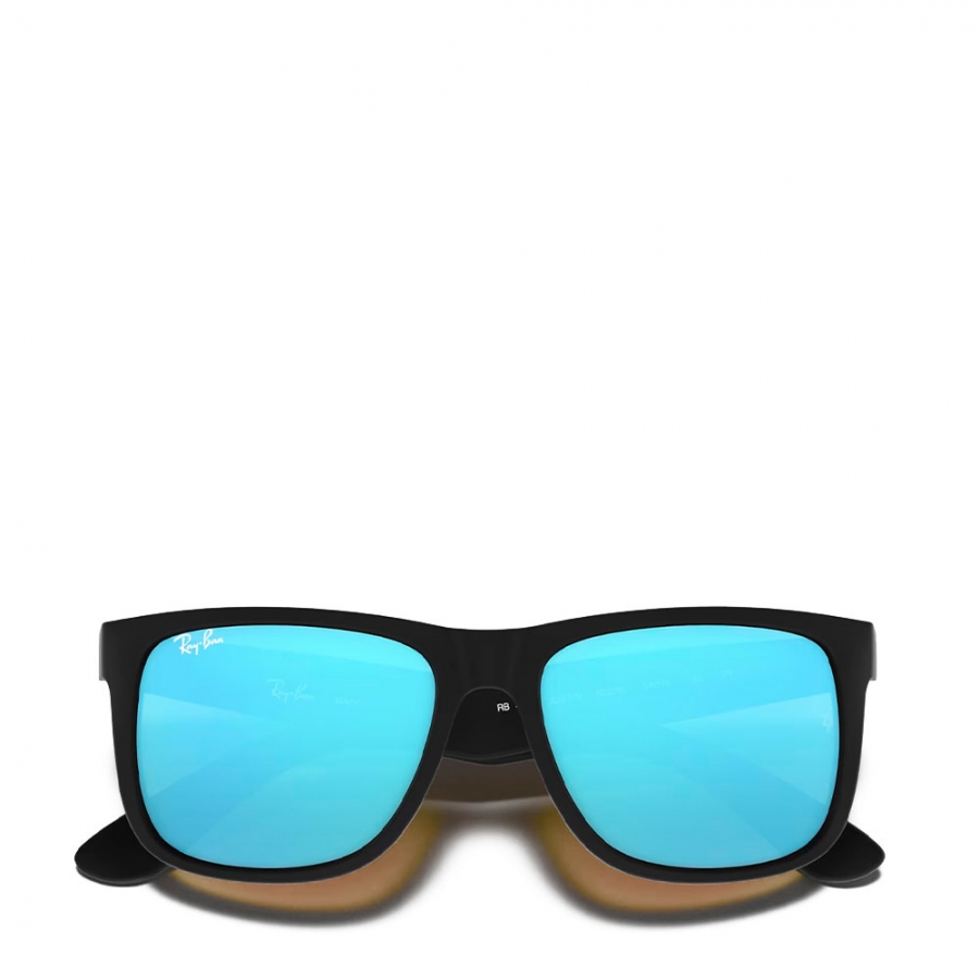 rb4165-justin-622-55-black-rubber-green-mirror-blue