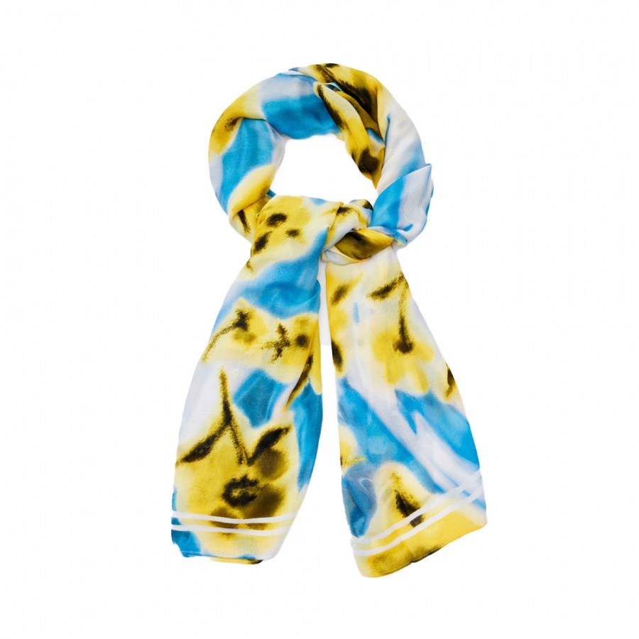 foulard-rectangulaire-fleuri