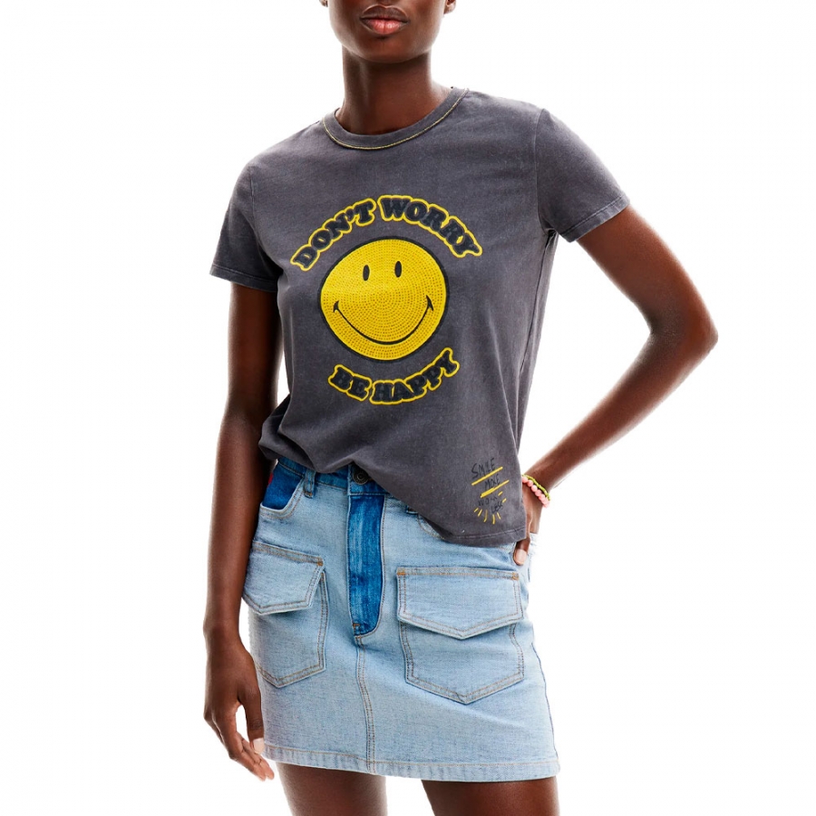 mehr-smiley-schwarzes-t-shirt