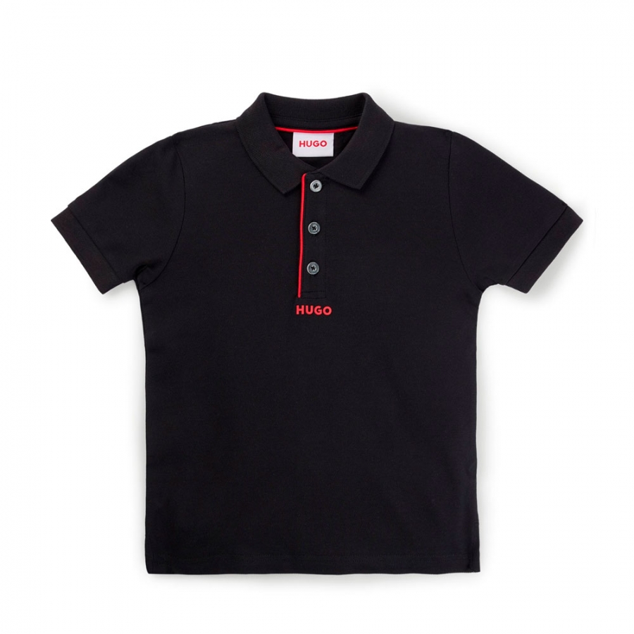 polo-en-coton-stretch-avec-logo-imprime-enfant