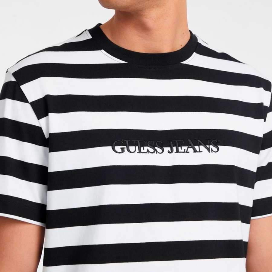 striped-t-shirt-with-logo