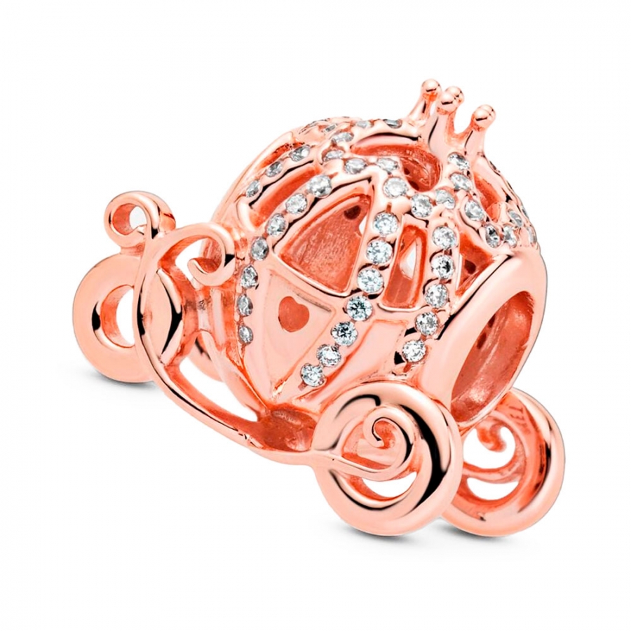 disney-x-colgante-789189c01-disney-cinderella-pumpkin-coach-14k-rose-plated-with-clear-cubic-zirconia