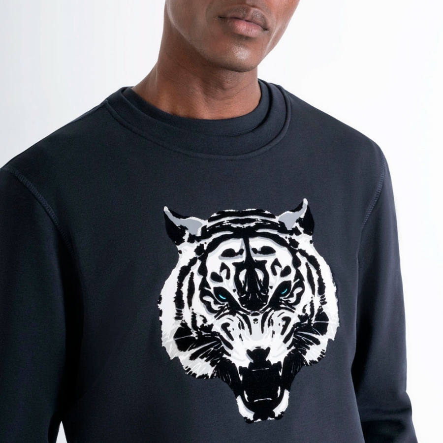 sweat-shirt-coupe-regulier-imprime-tigre