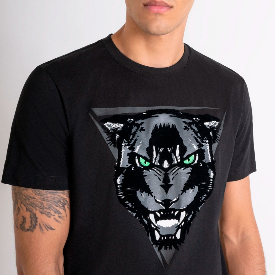 t-shirt-mit-regular-passform-und-panther-print