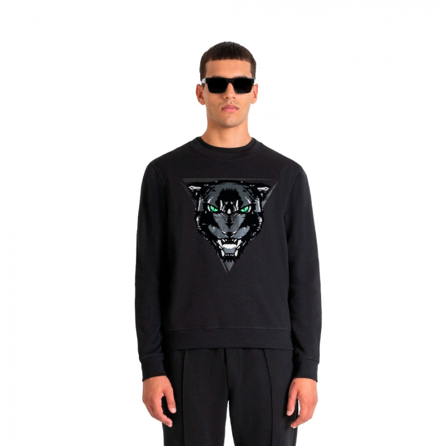 sweatshirt-mit-regular-passform-und-panther-print