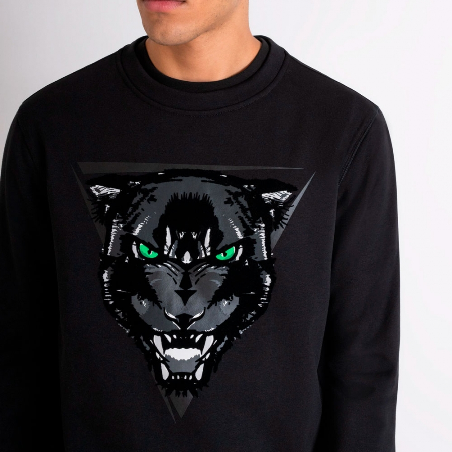 sweatshirt-mit-regular-passform-und-panther-print