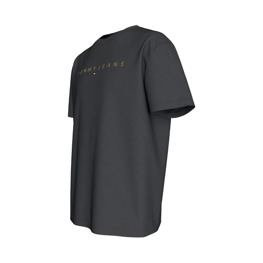 t-shirt-a-logo-lineaire-dore