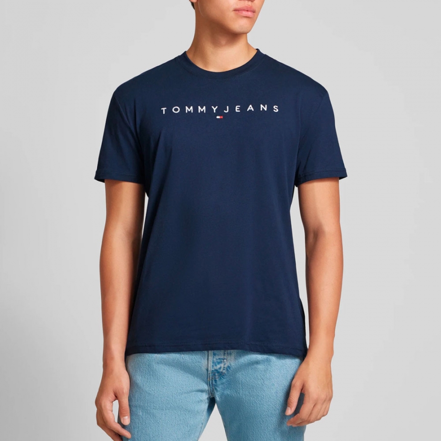 t-shirt-regulier-a-logo-lineaire