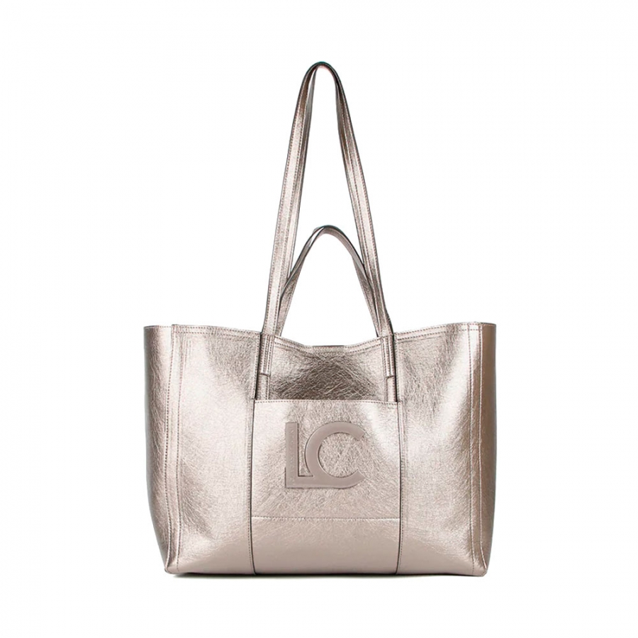 metallic-effect-shopper-bag