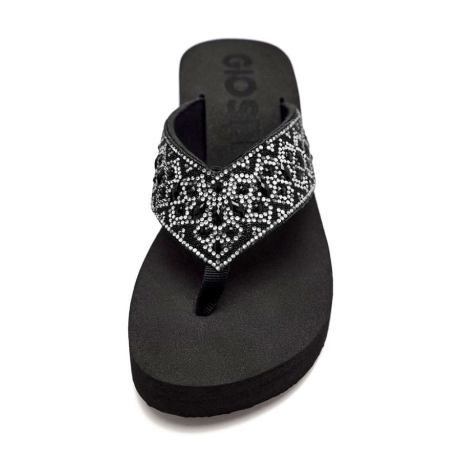 black-sandals-with-wedge-and-rhinestones-for-women-drenove