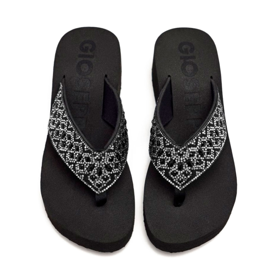 black-sandals-with-wedge-and-rhinestones-for-women-drenove