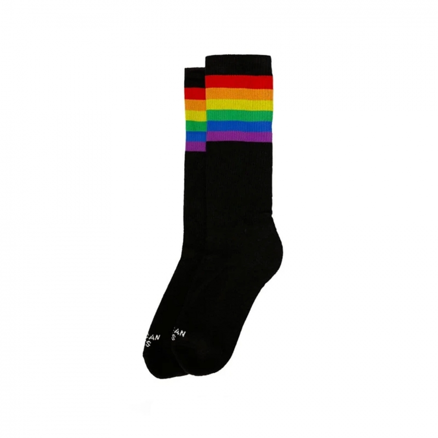 Calze americane Rainbow Pride Calze nere medio alte